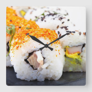 Horloge Carrée Sushi