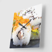 Horloge Carrée Sushi (Angle)