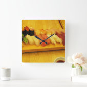 Horloge Carrée Sushi 寿 司 (Maison)