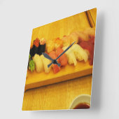 Horloge Carrée Sushi 寿 司 (Angle)