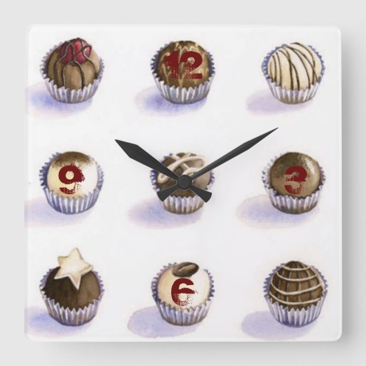 Horloge Carrée Sweet cup (Recto)