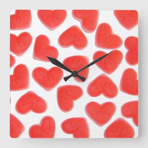 Horloge Carrée Sweet Hearts clock