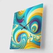 Horloge Carrée Swirl (Angle)