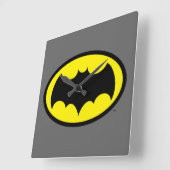 Horloge Carrée Symbole Batman (Angle)