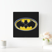 Horloge Carrée Symbole Batman | Logo classique (Maison)