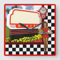 Symbole blanc les années 50 Retro Diner