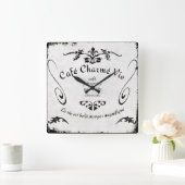 Horloge Carrée SYMBOLE Café Français (Maison)