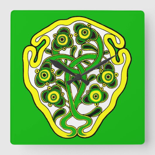 Horloge Carrée Symbole celtique (Recto)