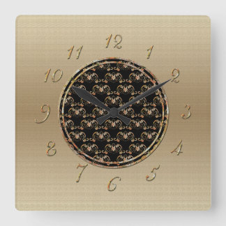 Horloge Carrée Symbole chinois de la chauve-souris
