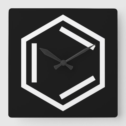 HORLOGE CARRÉE SYMBOLE D'ANNEAU BENZENE (Recto)