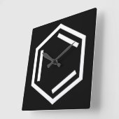 HORLOGE CARRÉE SYMBOLE D'ANNEAU BENZENE (Angle)