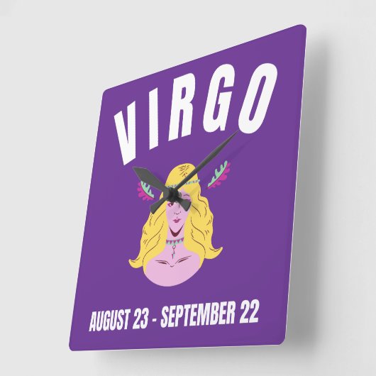 Horloge Carrée Symbole de l'étoile virale (Angle)