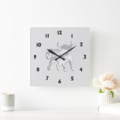 Horloge Carrée Symbole de Taurus Zodiac (Maison)