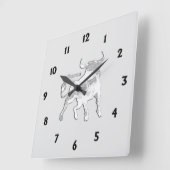 Horloge Carrée Symbole de Taurus Zodiac (Angle)