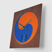 Horloge Carrée Symbole de Yin et Yang, Corée du Sud (Angle)