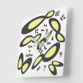 Horloge Carrée Symbole d'infini - Le temps est sans fin (Angle)