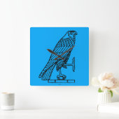 Horloge Carrée Symbole égyptien : Faucon (Maison)