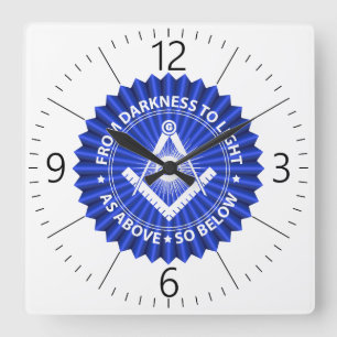 Horloge Carrée Symbole franc-maçonnerie