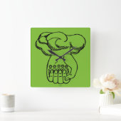 Horloge Carrée Symbole : Main divine (Maison)