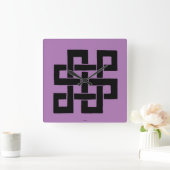 Horloge Carrée Symbole: Nade-Takara-Nusubi (Maison)