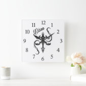 Horloge Carrée SYMBOLE Zodiaque Libra (Maison)