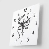 Horloge Carrée SYMBOLE Zodiaque Libra (Angle)