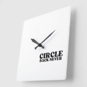 Horloge Carrée Synchronized Finality | Circle Back Never (Angle)