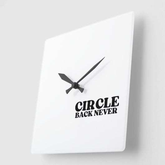 Horloge Carrée Synchronized Finality | Circle Back Never (Angle)