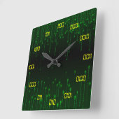 Horloge Carrée Système binaire très Cool et créatif (Angle)
