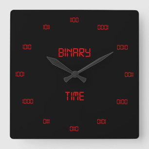Horloge Carrée Système de numérotation binaire classique