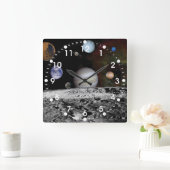 Horloge Carrée Système solaire (Maison)