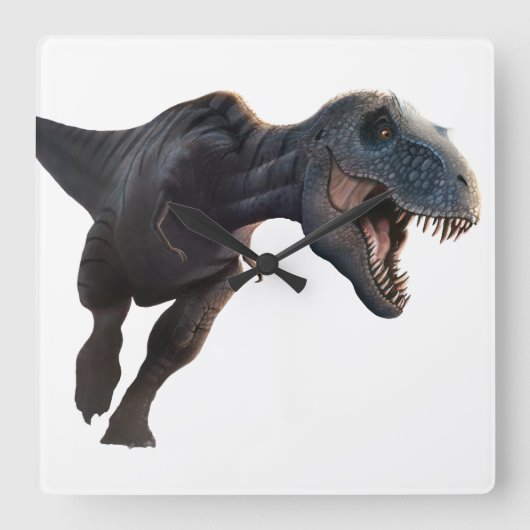 Horloge Carrée T Rex (Recto)