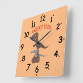 Horloge Carrée T-Rex Bigfoot (Angle)