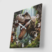 Horloge Carrée T-Rex Wall Clock (Angle)