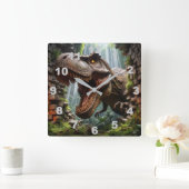 Horloge Carrée T-Rex Wall Clock (Maison)