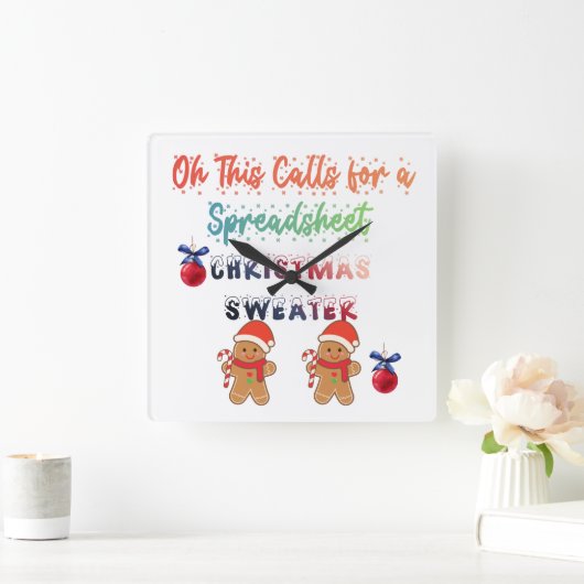 Horloge Carrée T-Shirt (Maison)