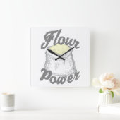 Horloge Carrée T-shirt Flour Power (Maison)
