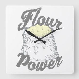 Horloge Carrée T-shirt Flour Power
