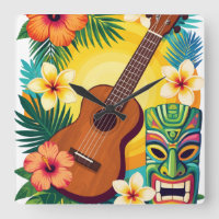 T-Shirt Vibes de Fête Tiki Ukulele Tropical Luau