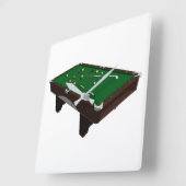 Horloge Carrée Table de pool (Angle)