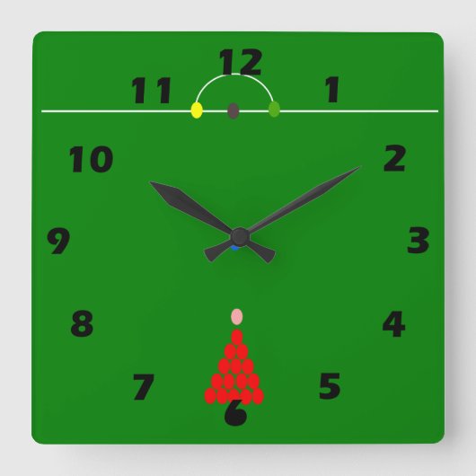 Horloge Carrée Table Snooker (Recto)