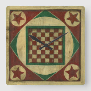 Horloge Carrée Tableau de contrôle antique par Ethan Harper