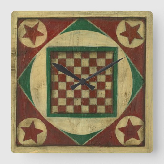 Horloge Carrée Tableau de contrôle antique par Ethan Harper (Recto)