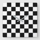 Horloge Carrée tableau d'échecs (Recto)