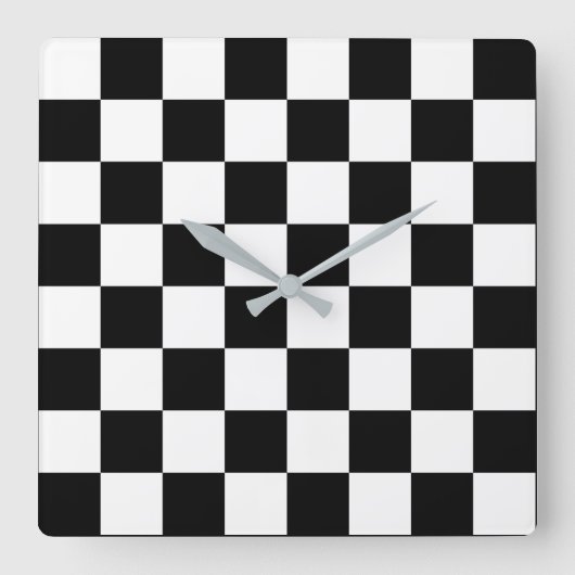 Horloge Carrée tableau d'échecs (Recto)