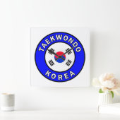 Horloge Carrée Taekwondo (Maison)