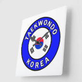 Horloge Carrée Taekwondo (Angle)