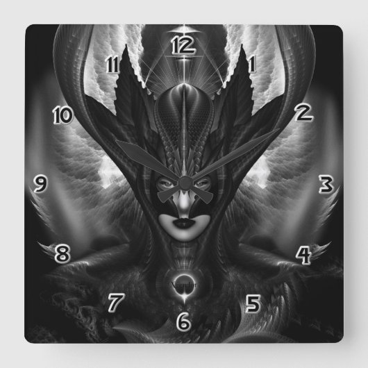 Horloge Carrée Taidushan Sai TOT BlackSun Wall Clock (Recto)