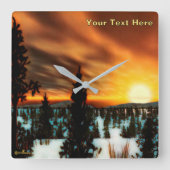 Horloge Carrée Taiga Sun (Recto)