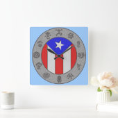 Horloge Carrée Taino Wheel (Maison)